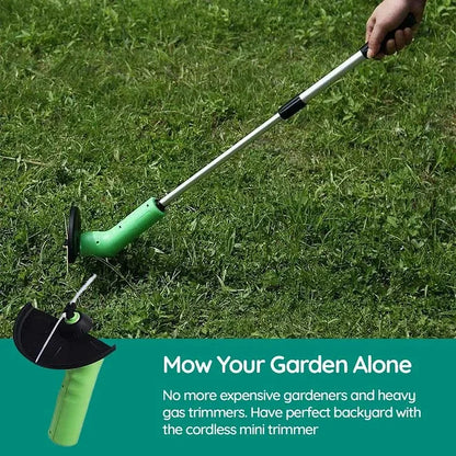 Cordless Mini Weed Trimmer | Lightweight, Adjustable Cutting Height & Ideal for Lawn Maintenance