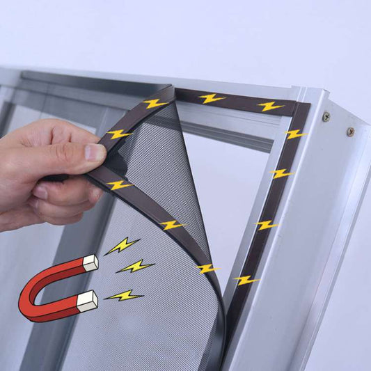 No-See-Um Magnetic Mosquito Net for Windows - Easy Install Insect Screen for Home & Patio Protection
