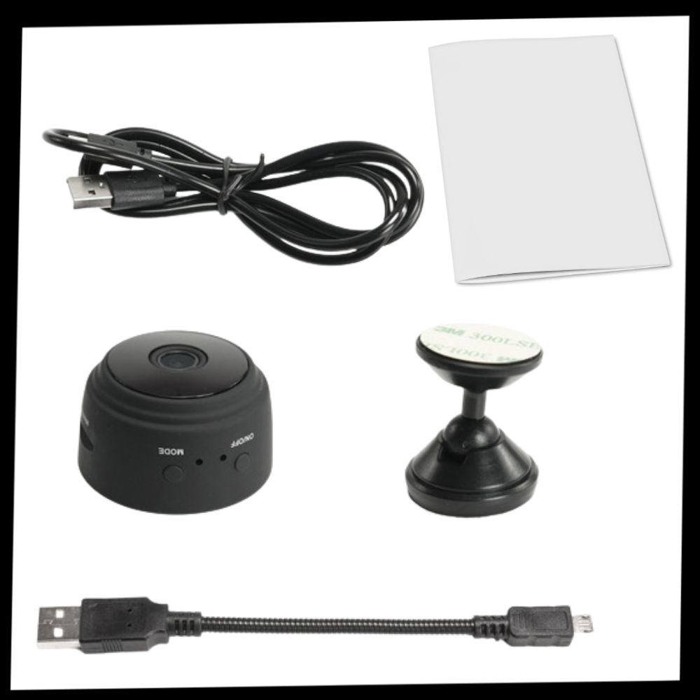 Wireless Surveillance Mini Camera | Full HD, Night Vision & Motion Detection Hidden Camera for Home Security Monitoring