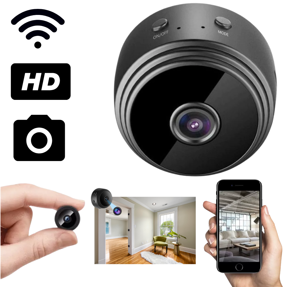 Wireless Surveillance Mini Camera | Full HD, Night Vision & Motion Detection Hidden Camera for Home Security Monitoring