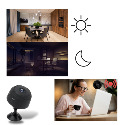 Wireless Surveillance Mini Camera | Full HD, Night Vision & Motion Detection Hidden Camera for Home Security Monitoring