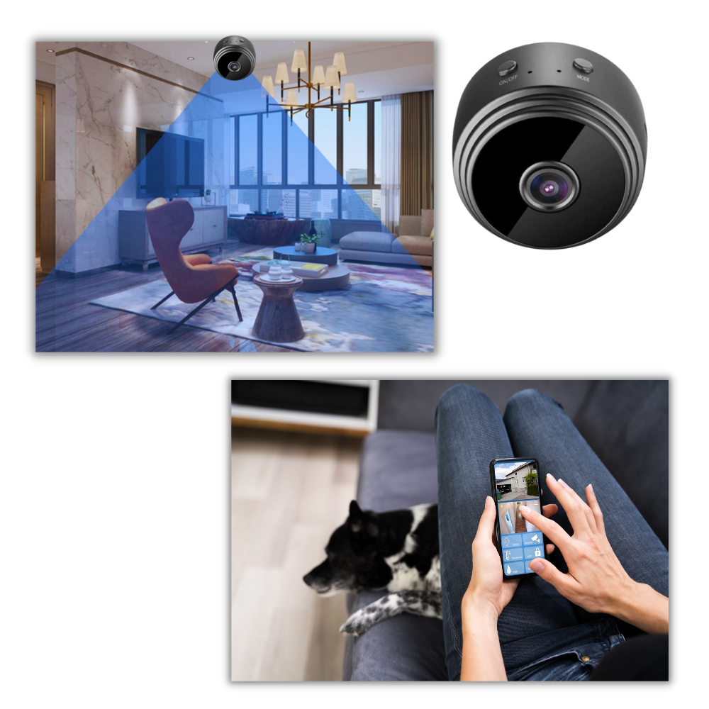 Wireless Surveillance Mini Camera | Full HD, Night Vision & Motion Detection Hidden Camera for Home Security Monitoring