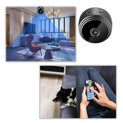 Wireless Surveillance Mini Camera | Full HD, Night Vision & Motion Detection Hidden Camera for Home Security Monitoring