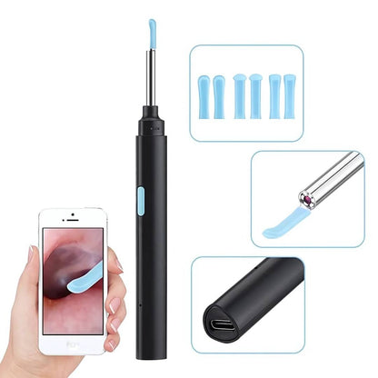 Earwax Removal Tool | Smart Visual with LED Camera & Soft Tips for Safe, Precise Ear Cleaning