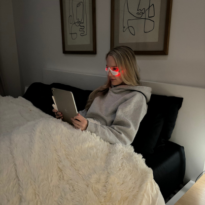 Under Eye Anti-Aging Glasses | Red Light Therapy & Microcurrents for Reducing Wrinkles, Dark Circles & Puffiness