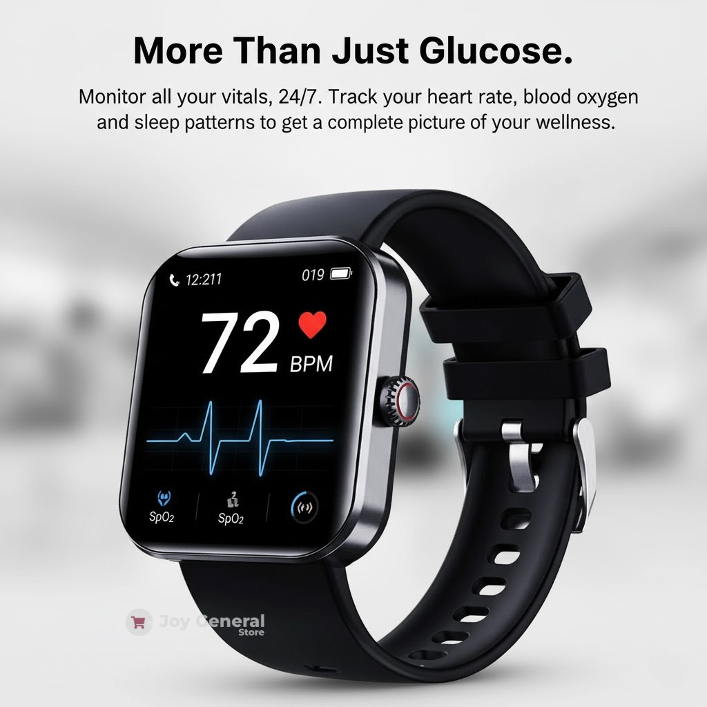 Non Invasive Blood Glucose Meter Smartwatch | 24/7 Health Monitoring & Motion Insights for Active Lifestyles