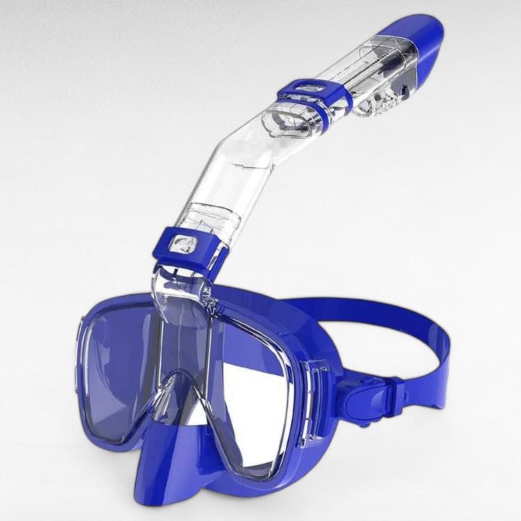 Foldable Snorkel Mask with Anti-Fog Lens for Clear Underwater Vision & Easy Storage