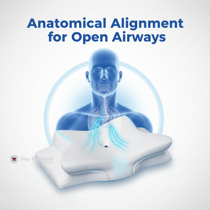 Pillow for Sleep Apnea & Snoring Relief – Ergonomic Memory Foam Anti-Snore Pillow for Better Breathing & Deep Sleep Support