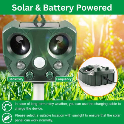 Ultrasonic Bird Repeller | Solar-Powered, Waterproof & Effective for Gardens, Yards, Farms & Outdoor Spaces