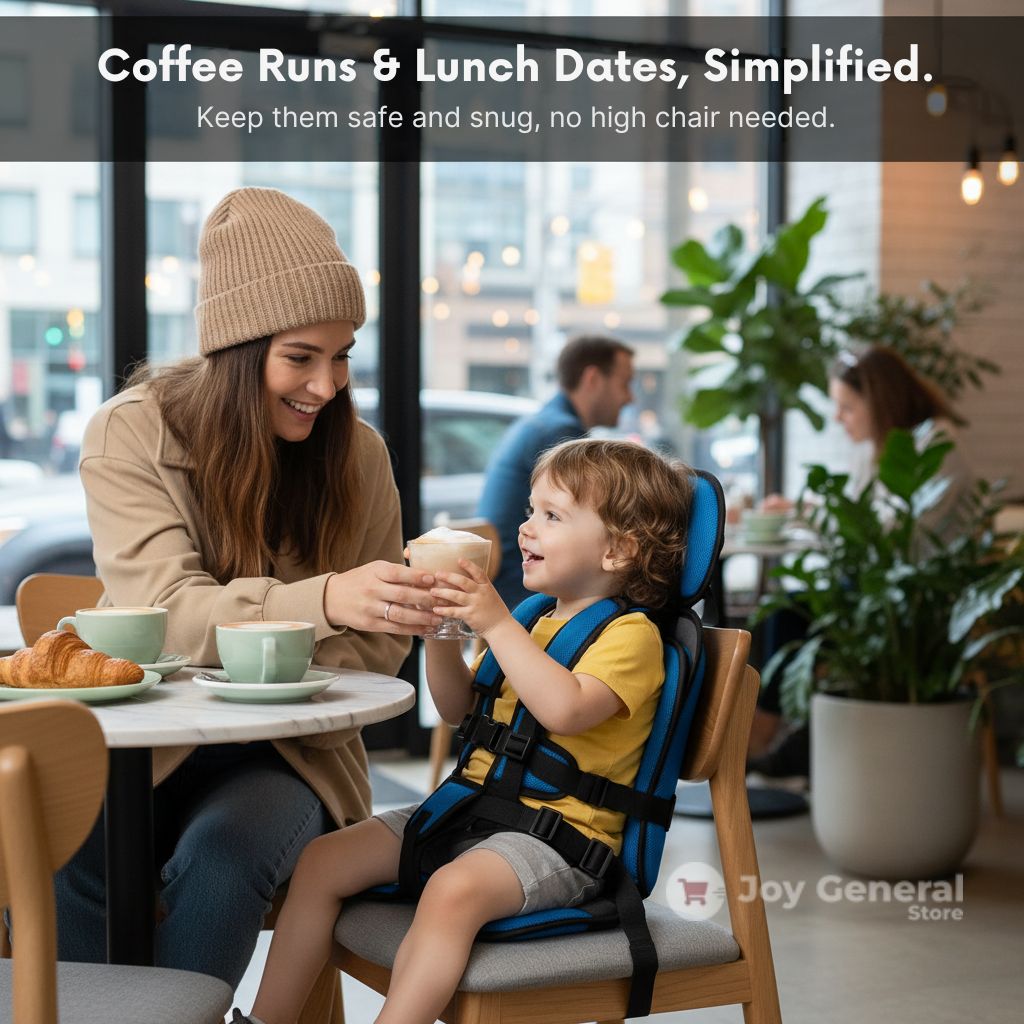 Kids Portable  Seat Safety Harness - Safe Foldable Booster Seat for Children's for Home, Restaurants & Travels