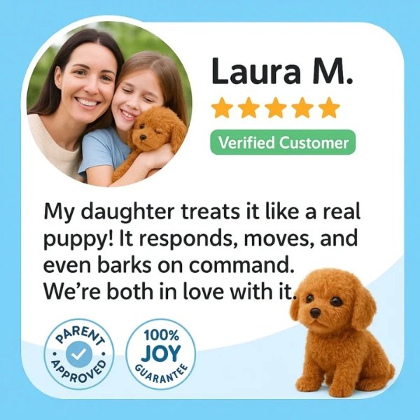 Realistic Interactive Toy Robot Puppy with Smart Features for Kids and Pet Lovers