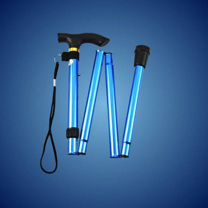 Folding Telescopic Walking Stick | Adjustable Height, Ergonomic Handle & Non-Slip Tip for Mobility Support and Outdoor Use