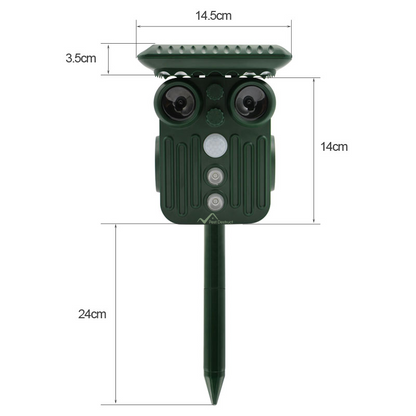 Ultrasonic Solar Deer Repeller | 5 Adjustable Modes, Waterproof & Eco-Friendly for Home Gardens and Yards