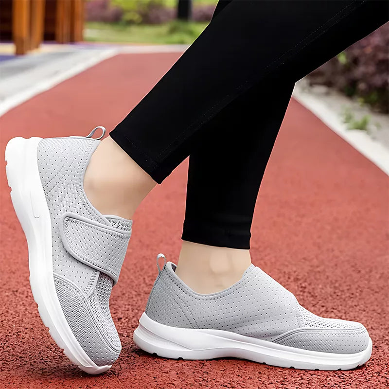 Women's Wide Adjustable Velcro Trainers for Swollen Feet | Maximum Cushioning & Breathable for Diabetics and Pregnants Swollen Feet and Diabetic Comfort