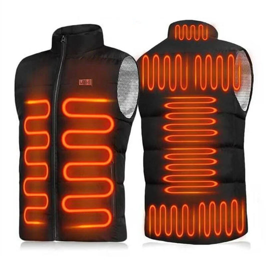 Mens Heated Gilet | Ultra-Thin Heated Vest, 9 Heating Zones & 8 Hours of Luxurious Warmth for Outdoor Activities