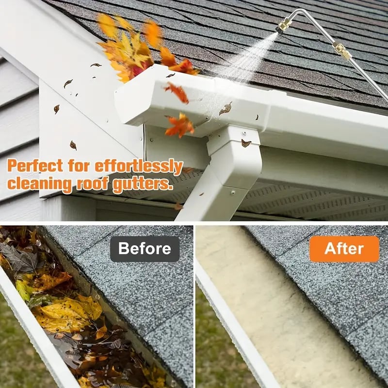 Telescoping High Pressure Washer Wand Set | 4000 PSI, 7 Nozzle Tips & Ideal for Gutter, Roof, and Wall Cleaning