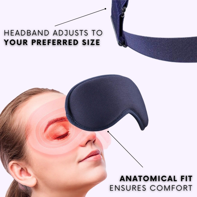 OptiSoothe™ Warm Eye Mask for Dry Eyes | USB Heated Dry Eyes Sleeping Mask