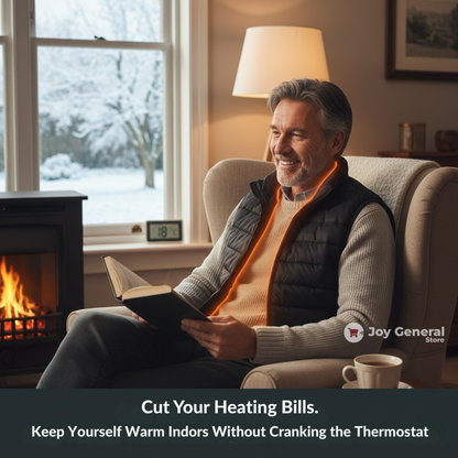 Mens Heated Gilet | Ultra-Thin Heated Vest, 9 Heating Zones & 8 Hours of Luxurious Warmth for Outdoor Activities