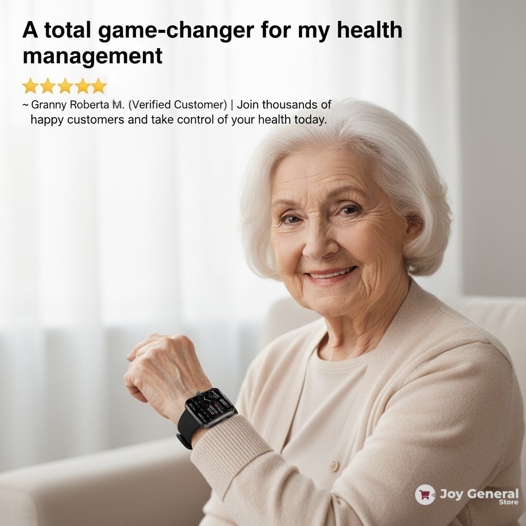 Non Invasive Blood Glucose Meter Smartwatch | 24/7 Health Monitoring & Motion Insights for Active Lifestyles