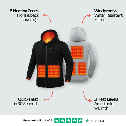 Men's Heated Hoodie Zip
