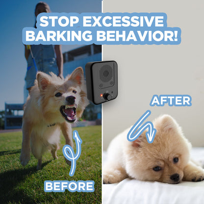 Pain-Free Anti-Barking Device for Dogs - Ultrasonic Bark Control Trainer with Adjustable Sensitivity