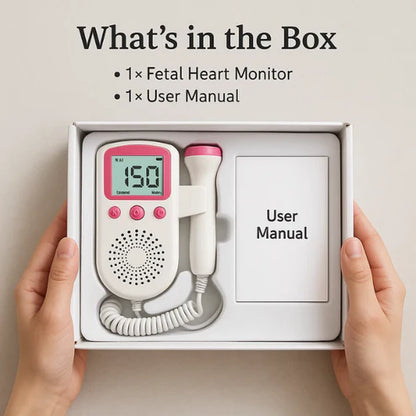 Fetal Heart Rate Monitor for Pregnancy - Doppler Device for Detecting Baby's Heartbeat at Home
