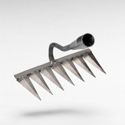 Steel Lawn Rake with Durable Steel Tines for Efficient Lawn Care and Yard Cleanup