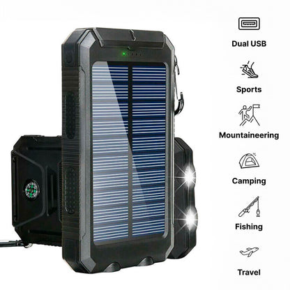 500000mAh Waterproof Solar Power Bank Charger for Outdoor Camping and Emergency Use