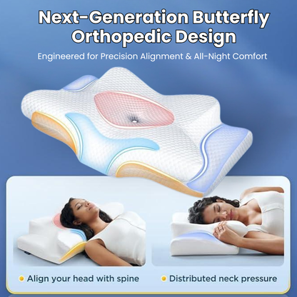 Pillow for Sleep Apnea & Snoring Relief – Ergonomic Memory Foam Anti-Snore Pillow for Better Breathing & Deep Sleep Support