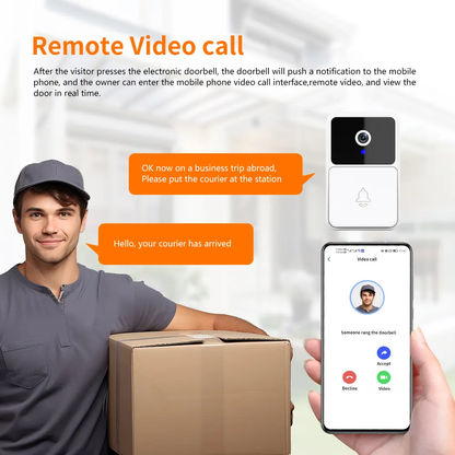 Smart Video Doorbell Camera | HD Wireless Ring Doorbell Camera with Two-Way Audio & Motion Detection – Best Doorbell Camera Canada Without Subscription