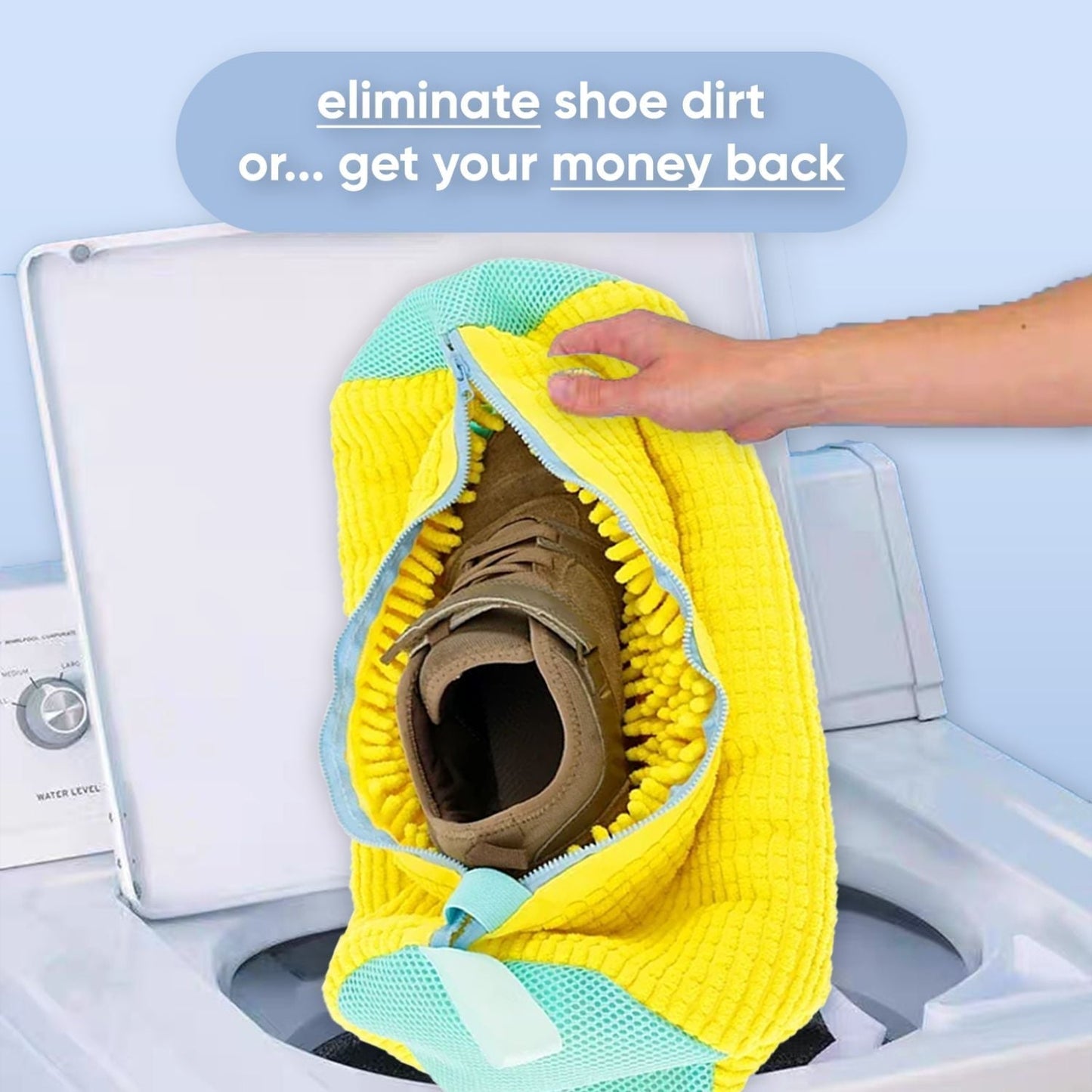 Laundry Shoe Bag | Soft Bristle Design for Gentle Cleaning & Protection Against Damage for All Shoe Types