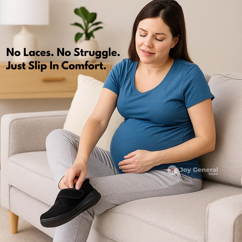 Women's Wide Adjustable Velcro Trainers for Swollen Feet | Maximum Cushioning & Breathable for Diabetics and Pregnants Swollen Feet and Diabetic Comfort