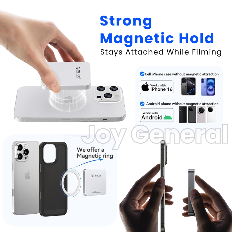 Magnetic Portable SSD 1TB/2TB – Ultra-Fast 2000MB/s Portable External Hard Drive for iPhone 15/16/17 ProRes, Laptop & PC