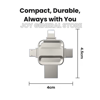 Memory Stick for Photos & Videos 64GB, 128GB, 256GB USB 3.0 Flash Drive with Type-C, Lightning & Micro USB – Best External Storage for iPhone & Android