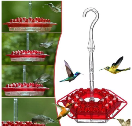 Ant Proof Hummingbird Feeder | 30 Feeding Ports, UV Resistant & Ideal for Outdoor Use