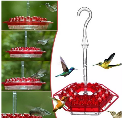 Ant Proof Hummingbird Feeder | 30 Feeding Ports, UV Resistant & Ideal for Outdoor Use