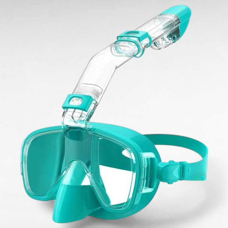 Foldable Snorkel Mask with Anti-Fog Lens for Clear Underwater Vision & Easy Storage