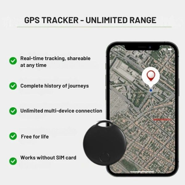 GPS BikeTracker | Ultra-Precise, Subscription-Free & Water-Resistant for Bicycles, Cars & Motorcycles