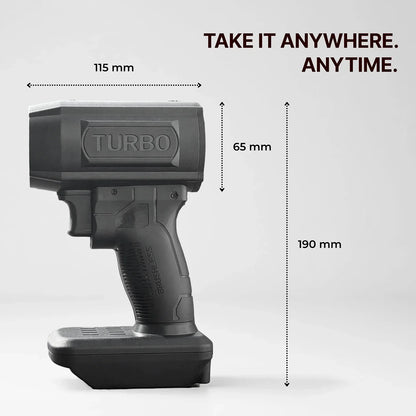 Turbo Jet Hyper-Blow™ v3 | 200 MPH Wind Speed Blower, Durable Carbon Fiber & Compatible with brand Batteries | Car Dryer Blower Turbo Fan