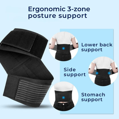 Back Pain Support Belt | Targeted Compression for Lower Back Strain & Herniated Discs | Adjustable for Daily Activities