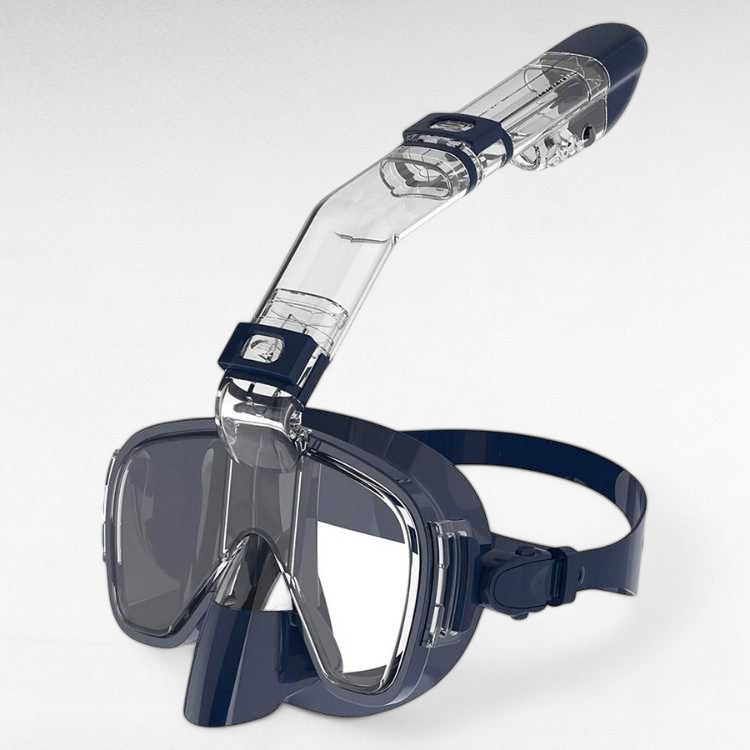 Foldable Snorkel Mask with Anti-Fog Lens for Clear Underwater Vision & Easy Storage