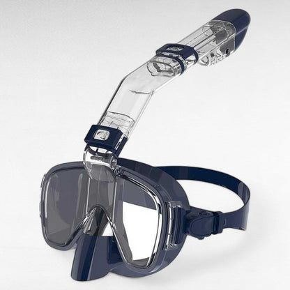 Foldable Snorkel Mask with Anti-Fog Lens for Clear Underwater Vision & Easy Storage