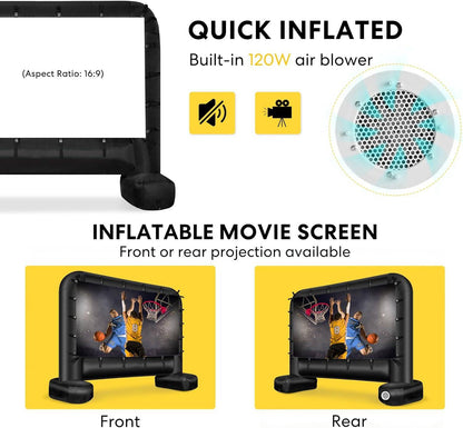 Outdoor Movie Screen And Projector | Weatherproof, Quick Setup & Perfect for Backyard Movie Nights