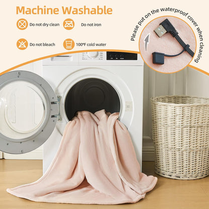 Electric Heated Throw Blanket – USB Powered Heated Blanket with 3 Heat Levels for Home, Office & Travel
