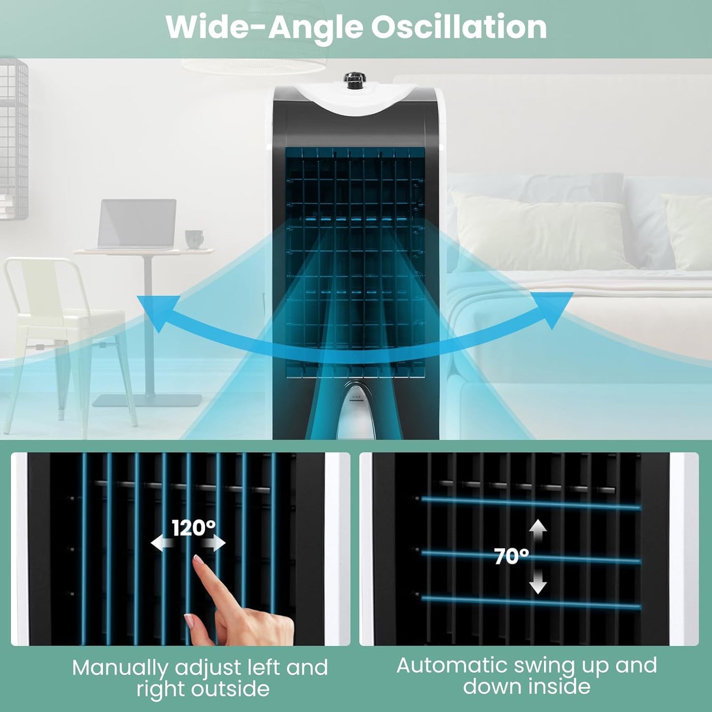 Portable Air Conditioner | Windowless, Energy Efficient & Ideal for Bedroom, Home & Office Use