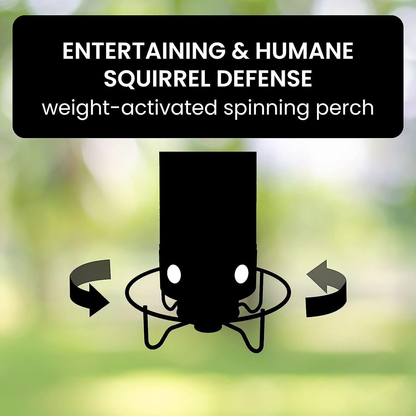 Squirrel-Proof Bird Feeder with Spinning Mechanism and 5 lb Seed Capacity for Wild Birds in Backyard Gardens