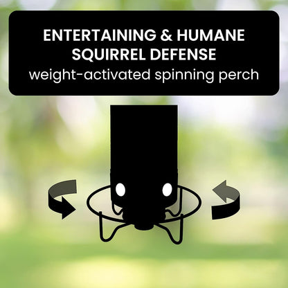 Squirrel-Proof Bird Feeder with Spinning Mechanism and 5 lb Seed Capacity for Wild Birds in Backyard Gardens
