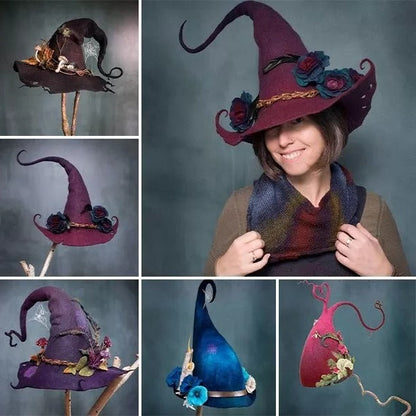 Felt Witch Hats for Halloween | Handmade, Adjustable & Comfortable for Halloween Parties and Trick-or-Treating