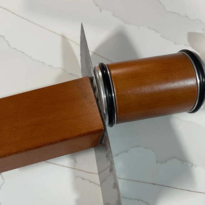 Rolling Knife Sharpener with Precision Grinding for Kitchen Knives and Blades - Easy to Use & Compact Design