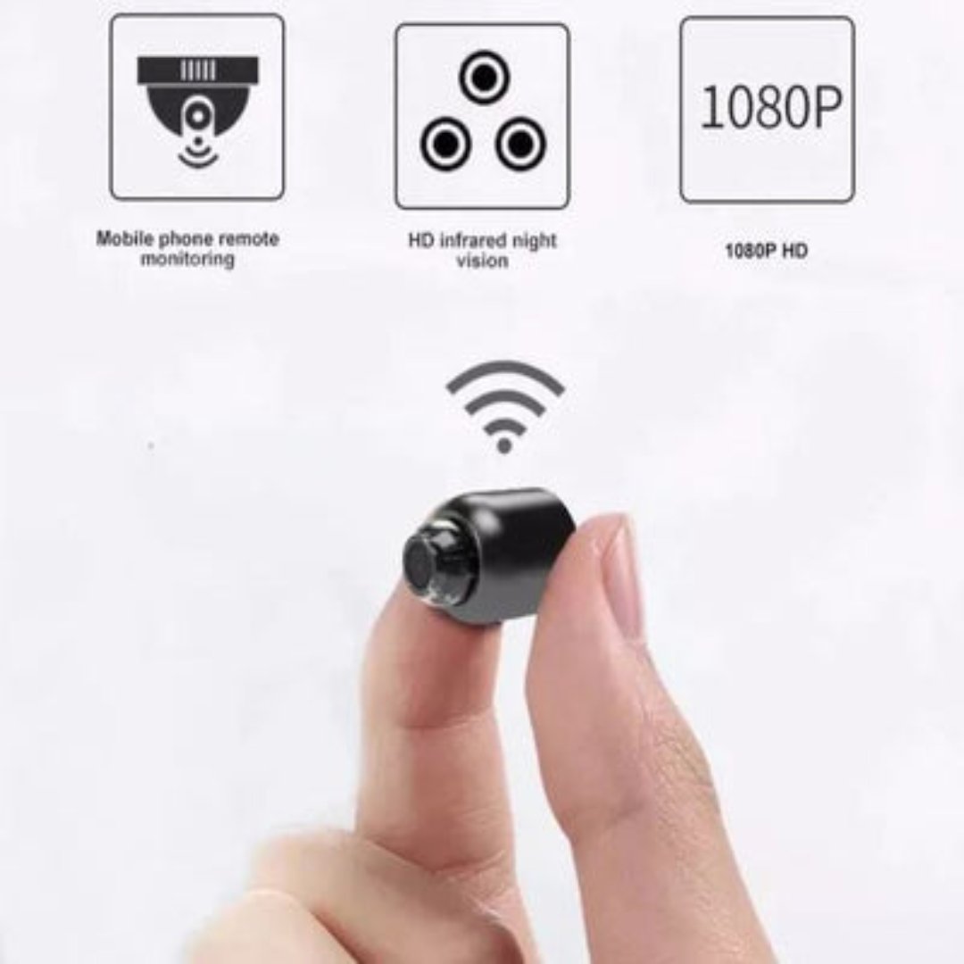 Mini Wireless Hidden Camera with Audio - Compact Spy Camera for Home Security & Nanny Monitoring
